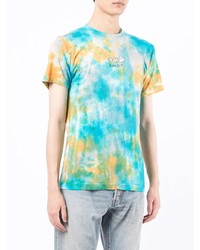 T-shirt à col rond imprimé tie-dye turquoise RIPNDIP