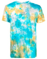T-shirt à col rond imprimé tie-dye turquoise RIPNDIP
