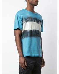 T-shirt à col rond imprimé tie-dye turquoise Off-White