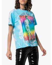 T-shirt à col rond imprimé tie-dye turquoise Ashley Williams