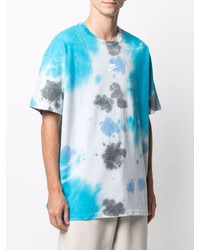 T-shirt à col rond imprimé tie-dye turquoise Nike