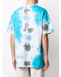 T-shirt à col rond imprimé tie-dye turquoise Nike