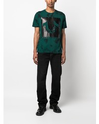 T-shirt à col rond imprimé tie-dye vert foncé True Religion