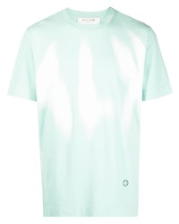 T-shirt à col rond imprimé tie-dye vert menthe 1017 Alyx 9Sm