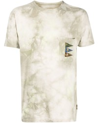 T-shirt à col rond imprimé tie-dye vert menthe KAPITAL