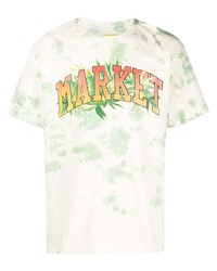 T-shirt à col rond imprimé tie-dye vert menthe MARKET
