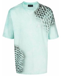 T-shirt à col rond imprimé tie-dye vert menthe Mauna Kea