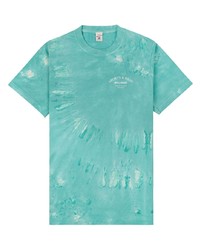 T-shirt à col rond imprimé tie-dye vert menthe Sporty & Rich