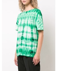 T-shirt à col rond imprimé tie-dye vert menthe Proenza Schouler