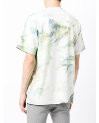 T-shirt à col rond imprimé tie-dye vert menthe John Elliott