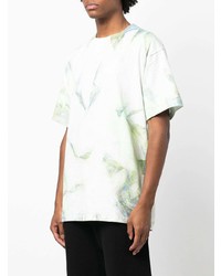 T-shirt à col rond imprimé tie-dye vert menthe John Elliott