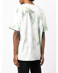 T-shirt à col rond imprimé tie-dye vert menthe John Elliott