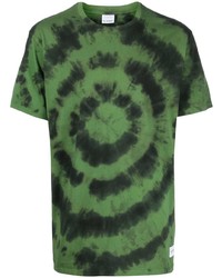 T-shirt à col rond imprimé tie-dye vert Sundek