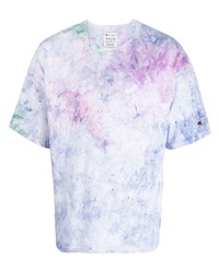 T-shirt à col rond imprimé tie-dye violet clair Champion