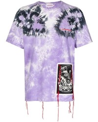 T-shirt à col rond imprimé tie-dye violet clair Charles Jeffrey Loverboy