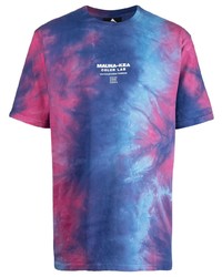T-shirt à col rond imprimé tie-dye violet Mauna Kea