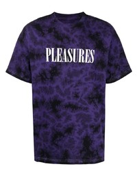 T-shirt à col rond imprimé tie-dye violet Pleasures