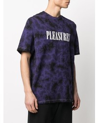 T-shirt à col rond imprimé tie-dye violet Pleasures