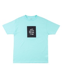 T-shirt à col rond imprimé turquoise Anti Social Social Club