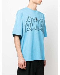 T-shirt à col rond imprimé turquoise Lanvin