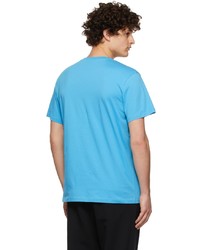 T-shirt à col rond imprimé turquoise Moschino