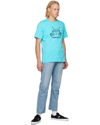 T-shirt à col rond imprimé turquoise Converse