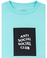 T-shirt à col rond imprimé turquoise Anti Social Social Club