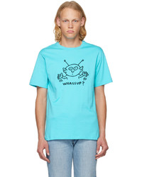 T-shirt à col rond imprimé turquoise Converse