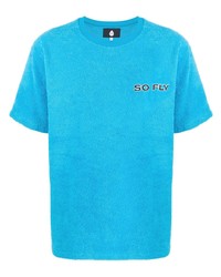 T-shirt à col rond imprimé turquoise DUOltd