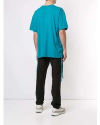 T-shirt à col rond imprimé turquoise Faith Connexion