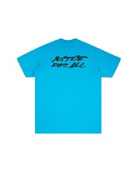 T-shirt à col rond imprimé turquoise Supreme