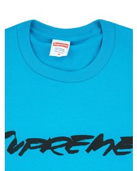 T-shirt à col rond imprimé turquoise Supreme