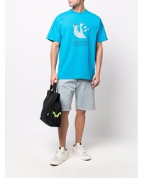 T-shirt à col rond imprimé turquoise Carhartt WIP