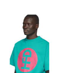 T-shirt à col rond imprimé turquoise Honey Fucking Dijon