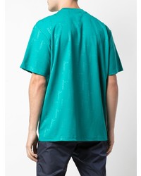 T-shirt à col rond imprimé turquoise Supreme