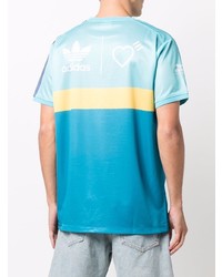 T-shirt à col rond imprimé turquoise adidas