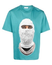 T-shirt à col rond imprimé turquoise Ih Nom Uh Nit