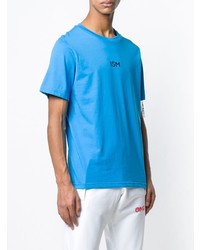T-shirt à col rond imprimé turquoise Omc