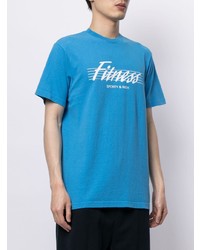 T-shirt à col rond imprimé turquoise Sporty & Rich