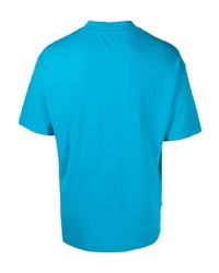T-shirt à col rond imprimé turquoise Bonsai