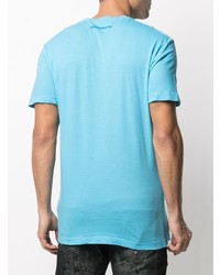 T-shirt à col rond imprimé turquoise DSQUARED2