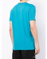 T-shirt à col rond imprimé turquoise Armani Exchange