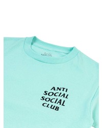 T-shirt à col rond imprimé turquoise Anti Social Social Club