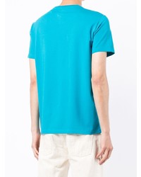 T-shirt à col rond imprimé turquoise Armani Exchange