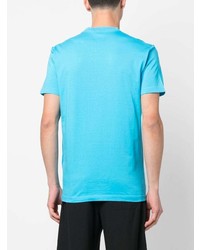 T-shirt à col rond imprimé turquoise DSQUARED2