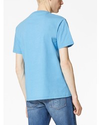 T-shirt à col rond imprimé turquoise Valentino Garavani