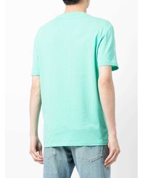 T-shirt à col rond imprimé turquoise Armani Exchange