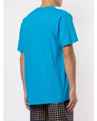 T-shirt à col rond imprimé turquoise Supreme