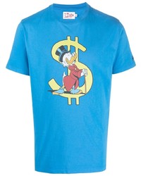 T-shirt à col rond imprimé turquoise MC2 Saint Barth