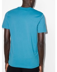 T-shirt à col rond imprimé turquoise Moschino